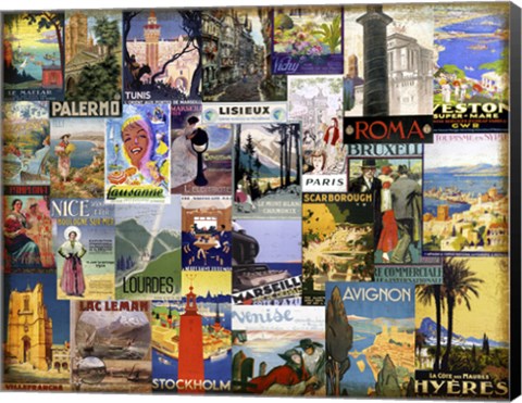 Framed World City Tour Collage Print