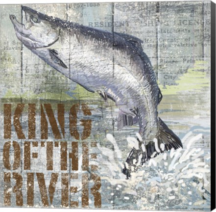 Framed Open Season King Salmon Print