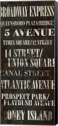 Framed NY B&#39;way Express Print