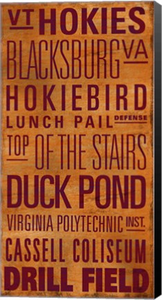 Framed VT Text Print