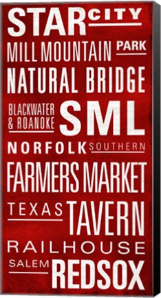 Framed Star City Text Print