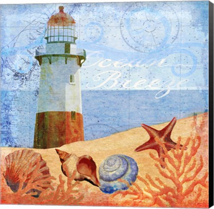 Framed Ocean Breeze Lighthouse Print