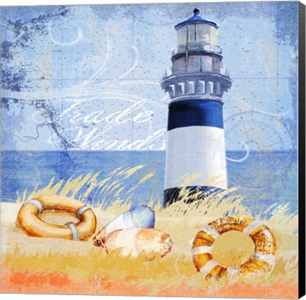 Framed Trade Winds Lighthouse Print