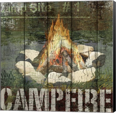 Framed Open Season Campfire Print