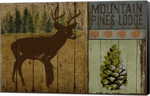 Framed Pines and Oaks III Print