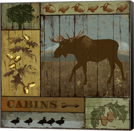 Framed Pines and Oaks IV Print