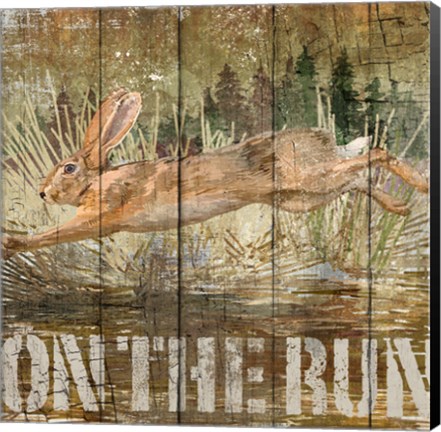 Framed Rabbit on the Run Print
