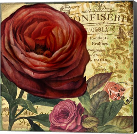 Framed Rouge From the Garden IV Print