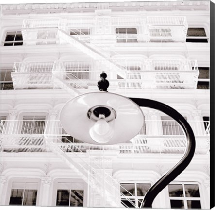 Framed White Facade Print