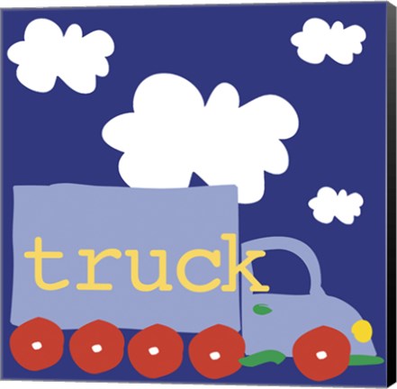 Framed Blue Truck Print