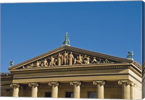 Framed Philadelphia Museum (Pediment I) Print