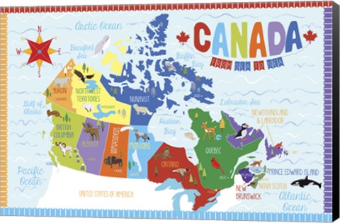 Framed Canada Map Print