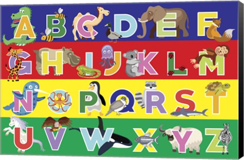 Framed Alphabet Puzzle Print