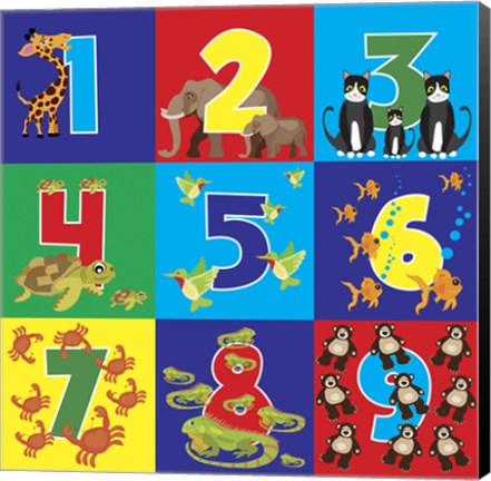Framed Number Puzzle Print