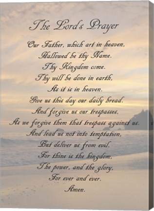 Framed Lord&#39;s Prayer - Sunset Print