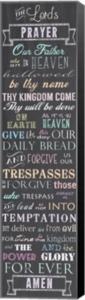 Framed Lord&#39;s Prayer - Chalkboard Print