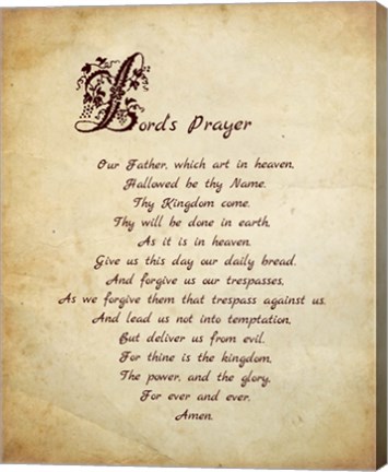 Framed Lord&#39;s Prayer Print