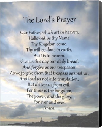 Framed Lord&#39;s Prayer - Scenic Print