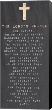 Framed Lord&#39;s Prayer - Chalk Print