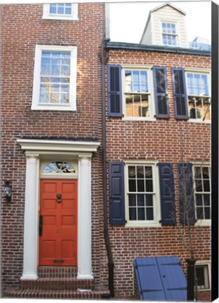 Framed Red Door, Blue Door Print