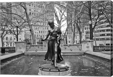 Framed Fountain I Print