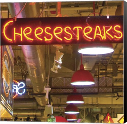 Framed Cheesesteaks Print