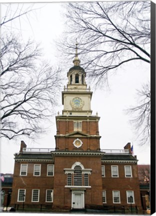 Framed Independence Hall (Center - Color) Print