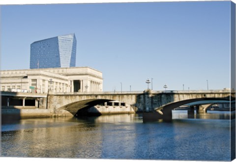 Framed River View (Color) Print