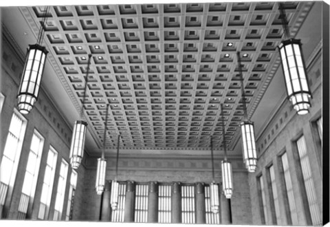 Framed Train Station Detail (b/w) Print