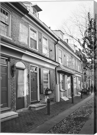 Framed Red Row II (b/w) Print