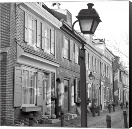 Framed Red Row I (b/w) Print