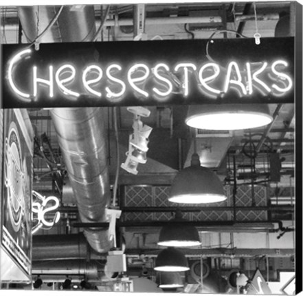 Framed Cheesesteaks  (b/w) Print