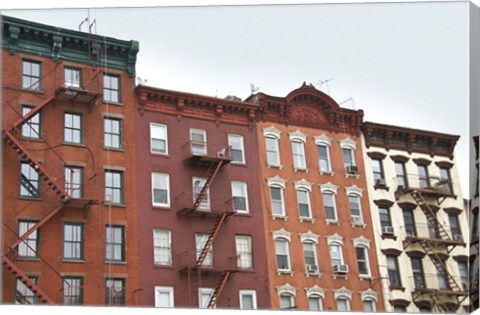 Framed Brick Row Houses Print