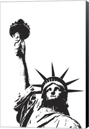 Framed Statue of Liberty (outline) Print