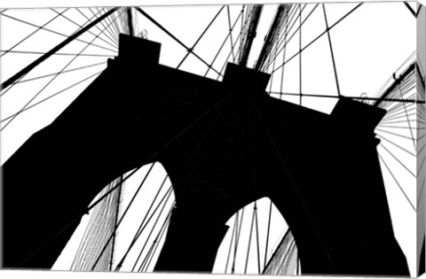 Framed Brooklyn Bridge Silhouette Print