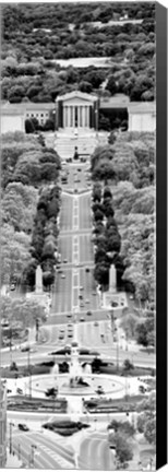 Framed Aerial Art Museum (b/w) Print