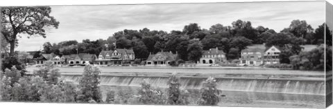 Framed Boathouse Row (b/w) Print