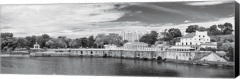 Framed Waterworks Panorama (b/w) Print
