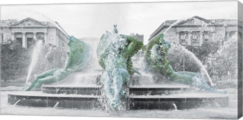 Framed Fountain (b/w) Print