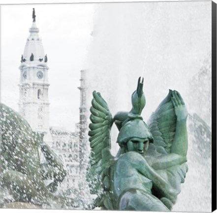 Framed Fountain (City Hall) Print