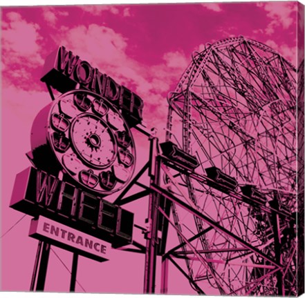 Framed Cotton Candy Wonder Wheel Print