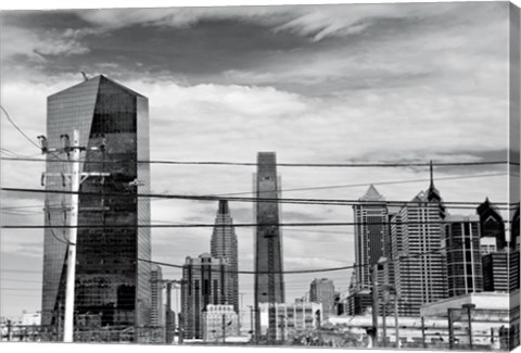 Framed Industrial Skyline (b/w) Print