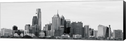 Framed Philly Panorama (b/w) Print