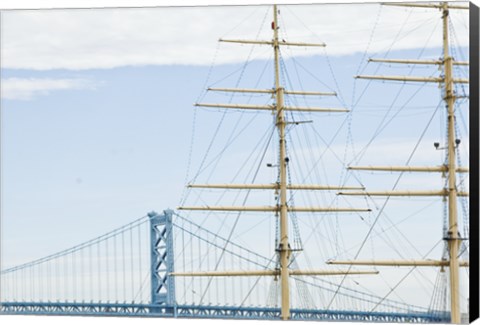 Framed Bridge &amp; Masts Print
