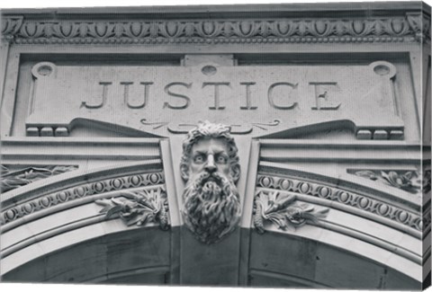Framed Justice (b/w) Print