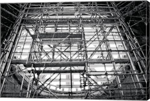 Framed Inside Clock (b/w) Print