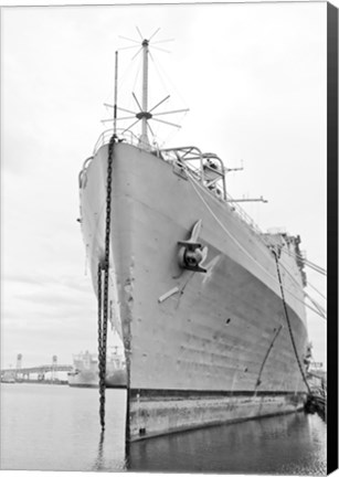 Framed Naval Ship (b/w) Print