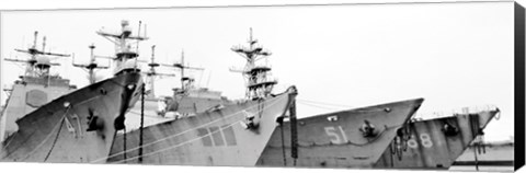 Framed Four Ships (b/w) Print