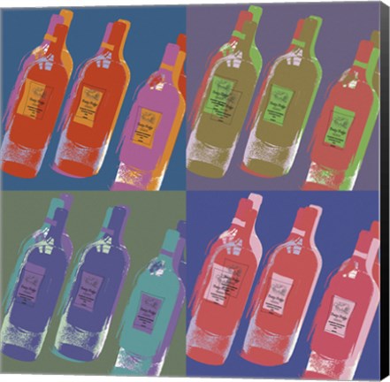 Framed Wine Bottles Print