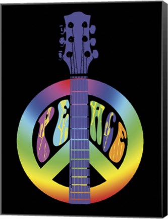 Framed Peace Sign Print